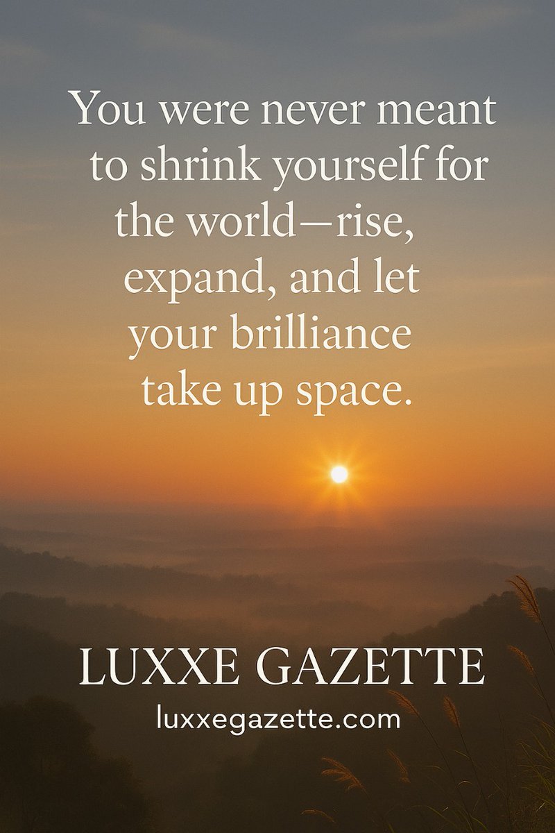 LuxxeGaz's tweet photo. You were never meant to shrink.
Rise. Expand. Shine unapologetically.

#MondayMotivation from @LuxxeGazette
→ https://t.co/hM72NGFxuu

#KenyanLuxury #InspirationDaily #SelfLove #AfricanVoices #NewWeekNewGoals #BrillianceUnleashed https://t.co/lecpTm4XL4