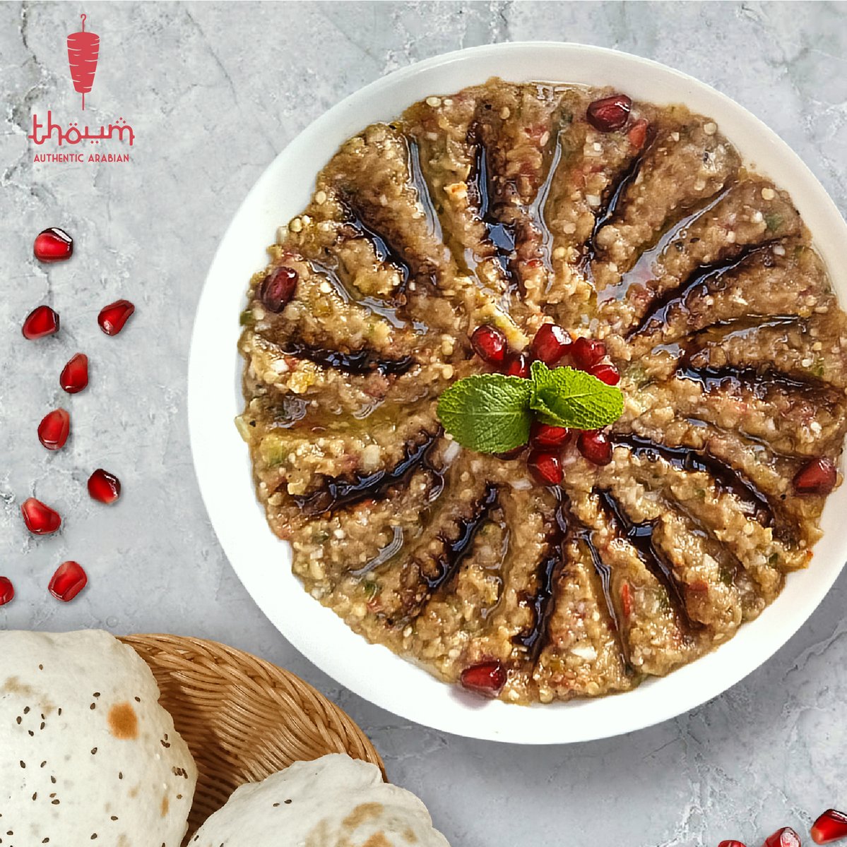 Indulge in our creamy, smoky Baba Ganouj, served with 3 pieces of warm Arabic bread for the perfect bite.
🍆🥖 #BabaGanouj #ArabicFlavors #MiddleEasternEats #FreshAndAuthentic
🍽️ Thoum 🍽️
Experience Authentic Arabian  food 🌯🍗☕
✨ Open Hours: 8 AM - 1 AM
🔗Menu