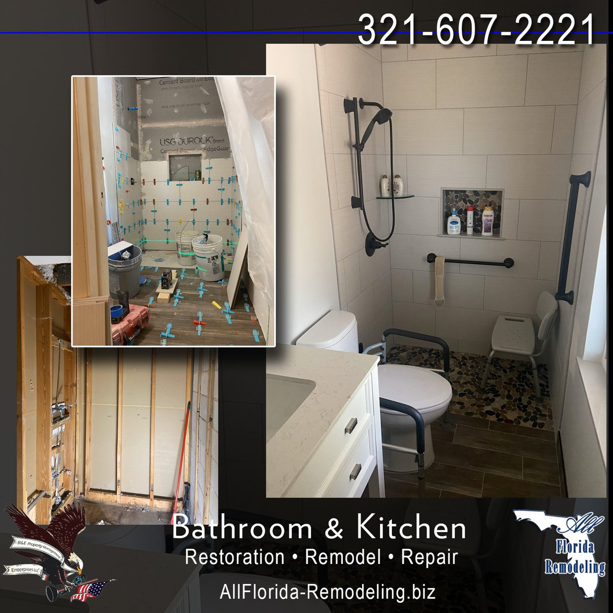 sieber_william's tweet image. Recent Project in Orlando...
Large or small - Create a zero entry updated bathroom for someone in need of more safety features.
We are your complete turnkey solution.
321-607-2221 - AllFlorida-Remodeling.biz 
#bathroomremodeling #kitchenremodeling #repipe #BathroomRenovations