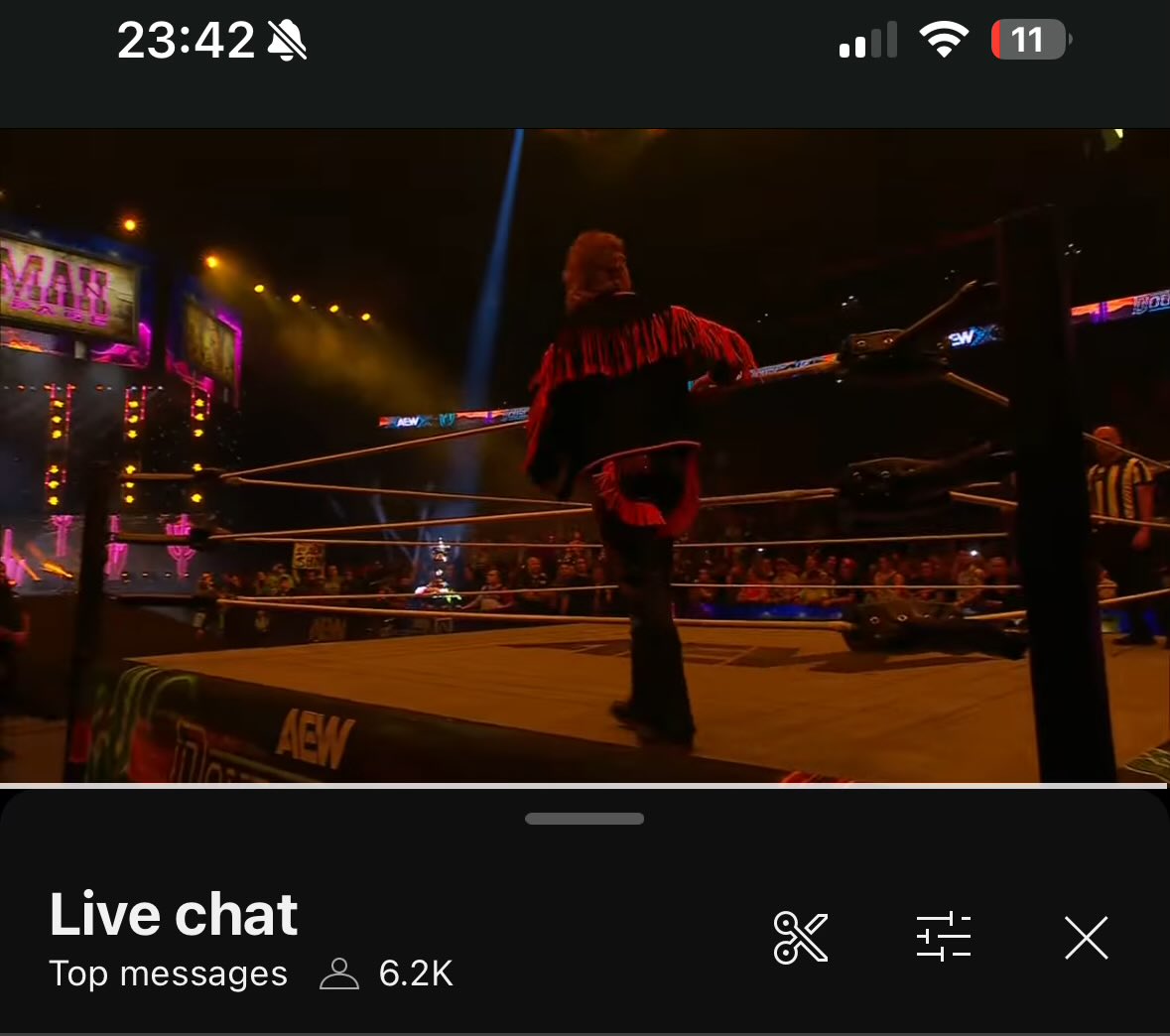Switchblade97's tweet photo. So far, the AEW Double or Nothing PPV has peaked with 6,600 views on YouTube during the Anarchy in the Arena match which indicates thats roughly how many buys they received for the show on the platform . https://t.co/wAZNMIlw8w