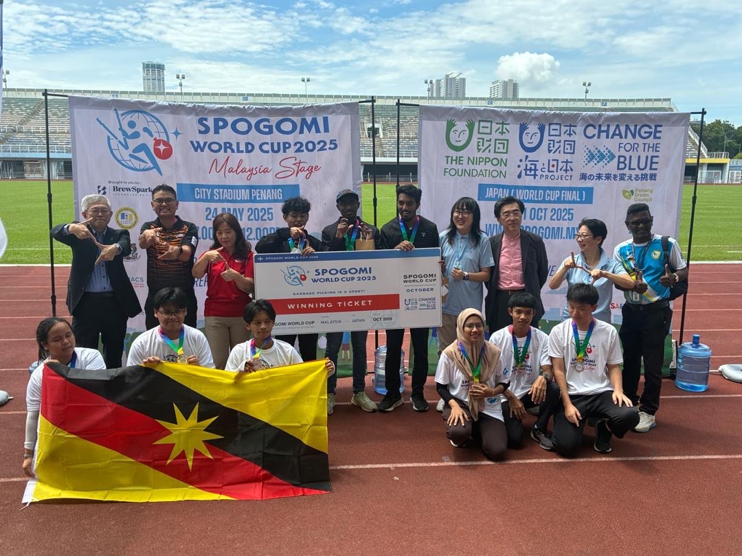 JapanConsulate's tweet image. May 24 in #Penang. At #StadiumBandarayaPulauPinang, I attended the closing of #SPOGOMI World Cup 2025, #Malaysia Stage. I am pleased to know SPOGOMI, a #Japanese-born sport concept, has been warmly accepted in #Malaysia! Keen to work together in a fight for a better environment.
