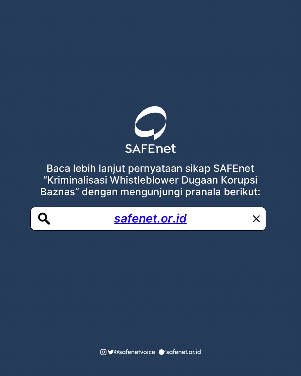 safenetvoice's tweet photo. Kriminalisasi ini adalah bentuk SLAPP (Strategic Lawsuit Against Public Participation) dan jadi preseden buruk bagi perlindungan whistleblower di Indonesia. Negara seharusnya melindungi, bukan menghukum orang yang berani bersuara demi pemberantasan korupsi! https://t.co/QGthlBiQxC