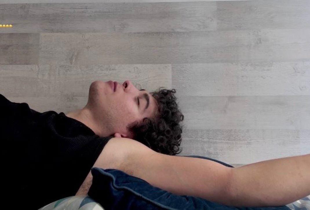 Juani después de haberlo dado todo en el concierto