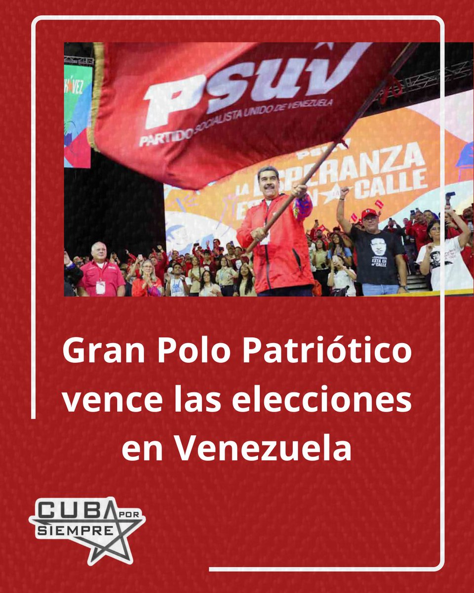 Venezuela, derrotando al fascismo sigue siendo territorio libre de Nuestra América... Gran Polo Patriótico vence las elecciones!!