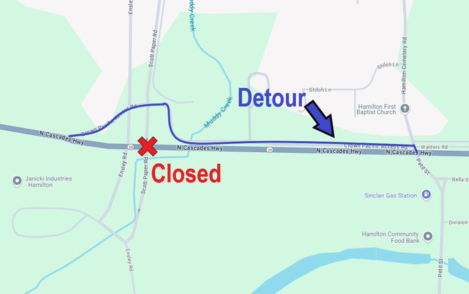 今夜Skagit Countyを旅行している場合は頭を上げます：更新9:18 PM：EB＆WB
