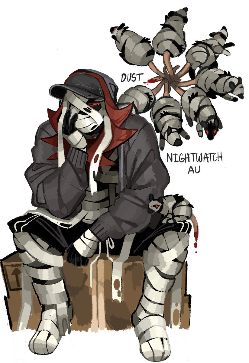 The rat king-  my dust sans nightwatch au design #nightwatch #dustsans #utmv
