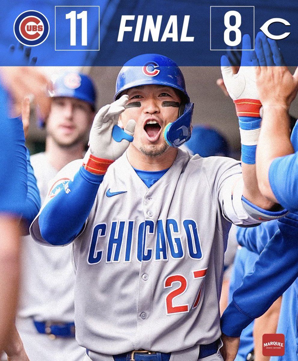 jworldmann's tweet photo. WoW! What a comeback. .#FlyTheW
D @Cubs win D series W/a 11-8
win. Ben had a rough, Backup catcher McGuire W/2 bombs &amp; Seiya W/a 3 run
bomb! D bullpen held on! #BeHereForIt #VamosCubs #beatthereds #VamosCachorros @EliseMenaker @ColeWright  @Miguelsvoice @PatandRon670 @BCB_Sara https://t.co/PH3u29KME9
