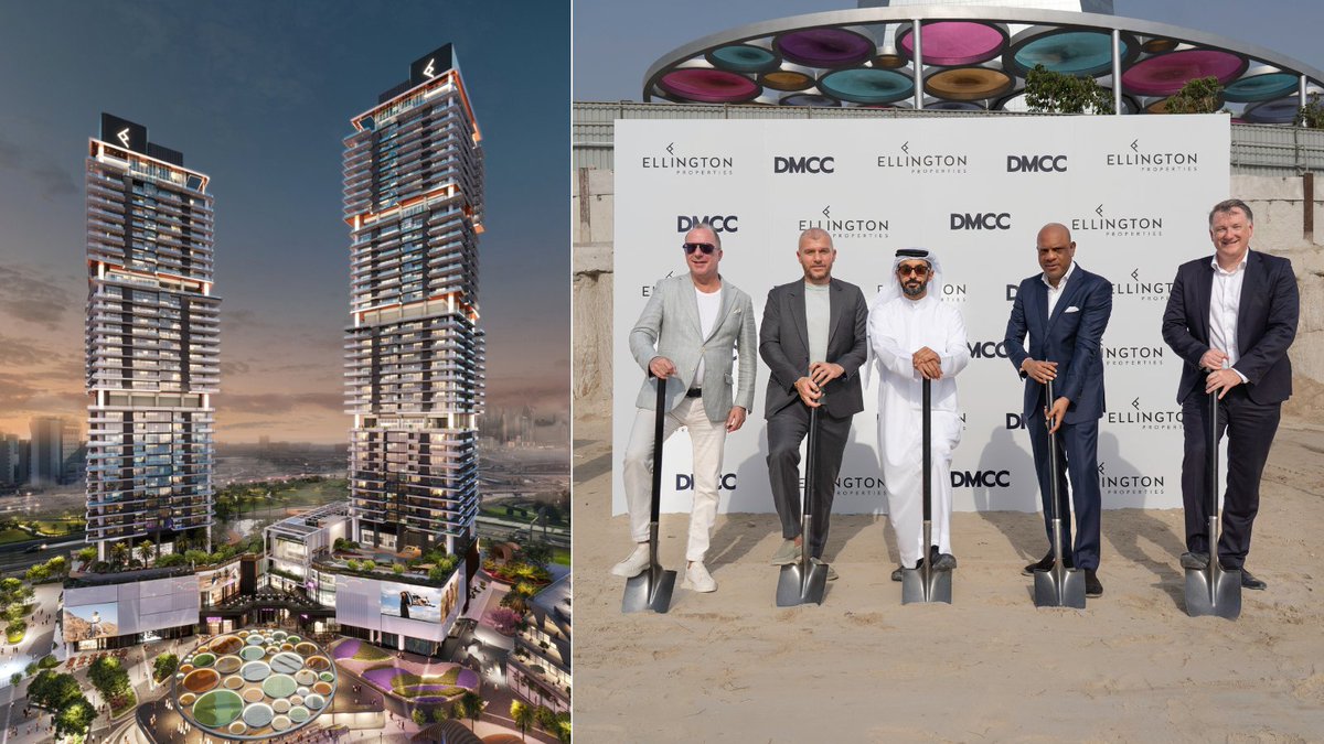 DMCCAuthority's tweet photo. DMCC, in partnership with @EllingtonDubai, has broken ground on the award-winning #MercerHouse. The new mixed-use development, comprising two iconic towers in the heart of @UptownDubai, will redefine urban living in the district, offering premium apartments, luxury penthouses, and a range of exclusive amenities. This collaboration marks a major milestone in #DMCC’s vision to further transform #UptownDubai into a world-class lifestyle destination. Read more: https://t.co/VG6bZ5xnUy