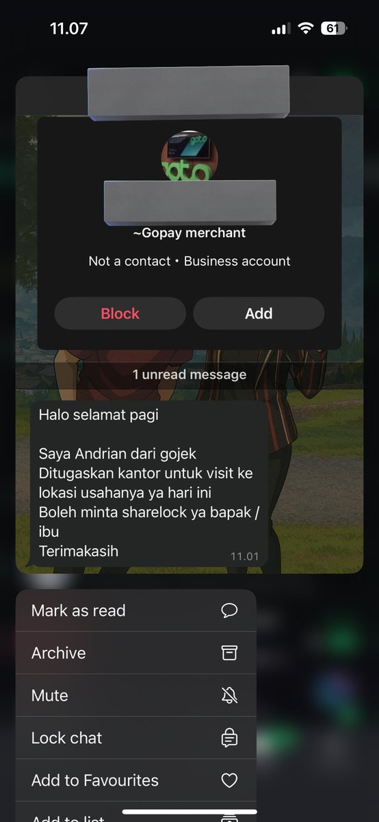 lyxweet_'s tweet photo. Aku punya usaha kecil yang jualan nya di kantor tp alamat di merchant ku setting dirumah ku dan aku  pake gopay merchant untuk qris nya. Terusini tb tb ada yang chat mau visit ke lokasi jualan ku ini bener ga sih guys ? 

#zonauang https://t.co/D6wPc39W3r