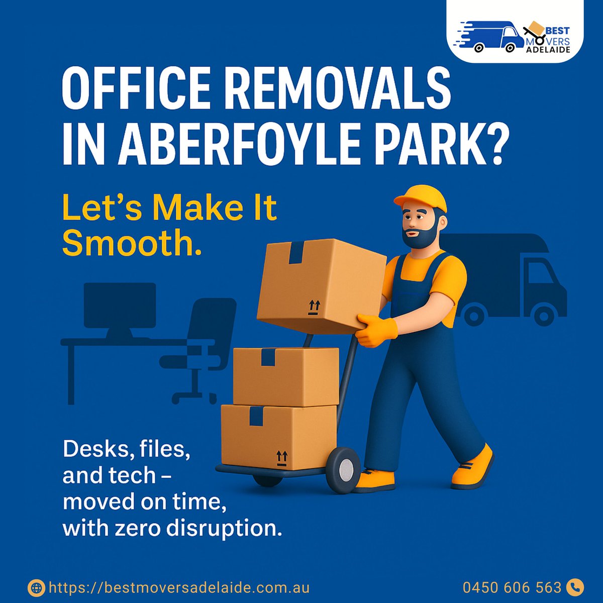 movers_adelaide's tweet image. Moving Your Office in Aberfoyle Park?

We specialise in #movingoffice desks, tech gear, and important files on time with zero disruption to your workflow.

🌐 Book online: saerly.com/kVIZ5jL1

#OfficeRemovals #officemoversadelaide #businessrelocationexperts #localremovalists