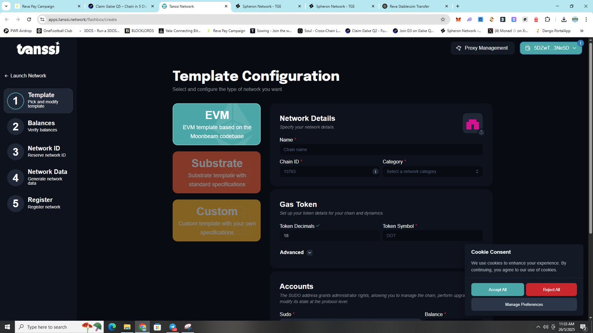viethungbkeps's tweet photo. ๐ Just launched a chain in minutes using @TanssiNetwork testnet โ no infra headaches, no setup delays. Just pure, blazing speed.
โ
Zero infra pain
โ
Instant deployment
โ
Full speed ahead!
#Tanssi #ModularBlockchain #DevsOnChain #TestnetReady https://t.co/FXsAbfePn6