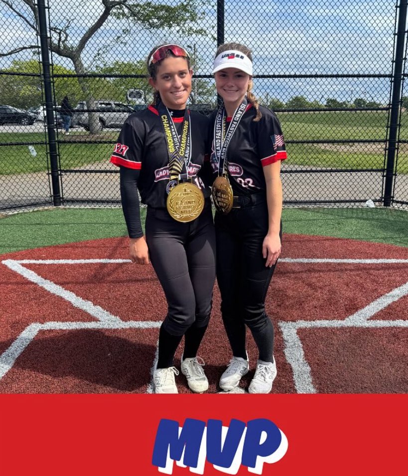 Champs of Island Fastpitch 18u Memorial Day tournament!! I earned MVP with 5 stolen bases and being a threat in the box from the leadoff during our three games💪💪