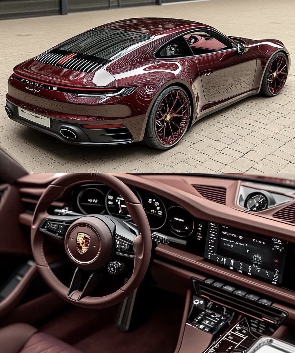 Burgundy porsche 🍒