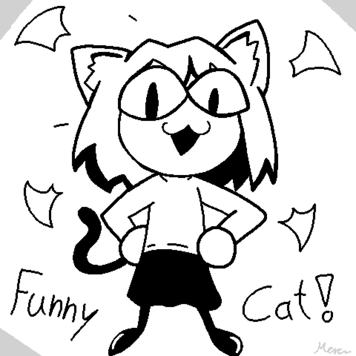 777_Merc's tweet photo. If we have to go by likes then it's the Neco Arc doodle I drew casually on a random evening 🐱 https://t.co/ILwI8OIlnS