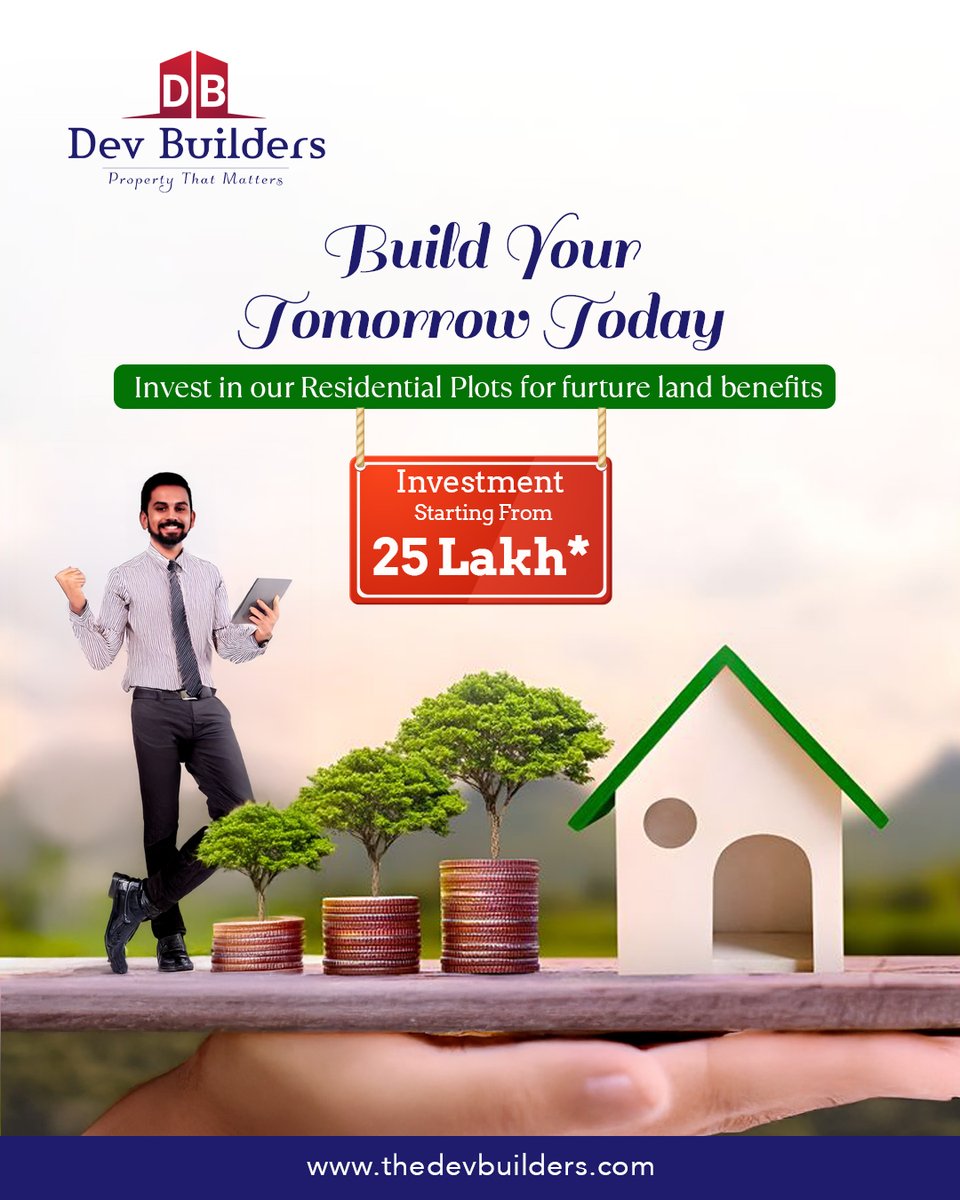 devbuildershdr's tweet photo. 💼🌱 Build Your Tomorrow, Today!
Secure your future with Dev Builders' residential plots — starting from just ₹25 Lakh*.
🏠 Whether you’re investing or planning your dream home, land is the smartest step toward long-term wealth and stability.
#DevBuilders #SmartInvestment https://t.co/j7Ropc3HDX