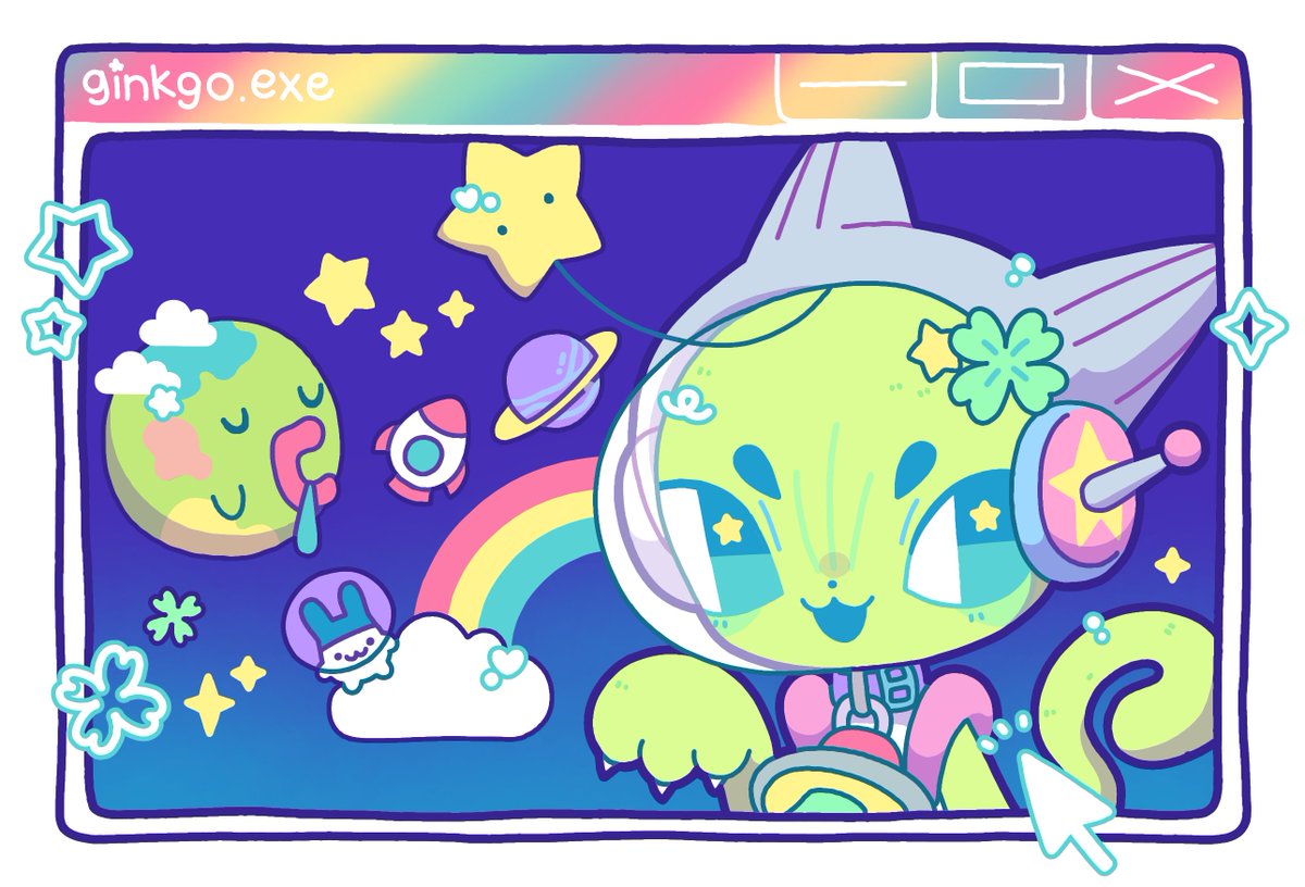 remii_q's tweet photo. a pop up window from space!? 💫🪐🌈 https://t.co/Q2KmtUck16