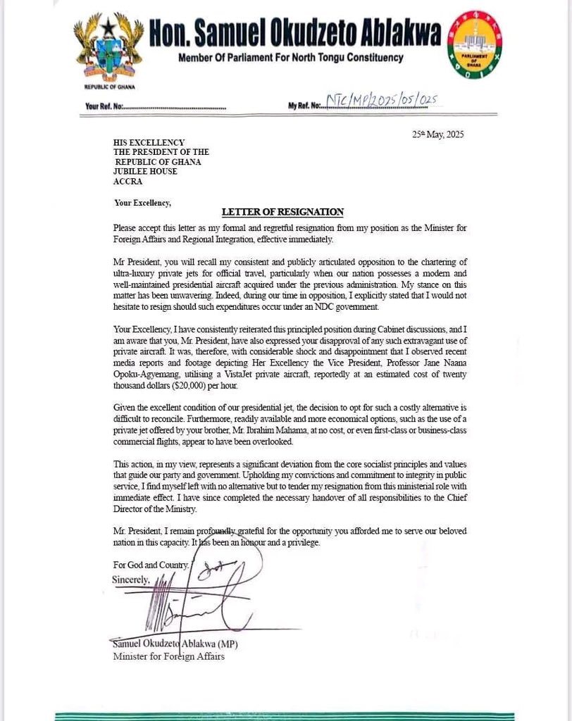 MindDey1's tweet photo. Dear Samuel @S_OkudzetoAblak, you've really earned my respect for doing the honourable thing by resigning. This clearly shows we still have people who are honest in our society.  Ensure you don't accept any ministral position again in this government. Well done https://t.co/ACSqyJmufV