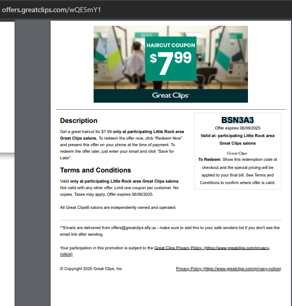 GreatClips99's tweet image. Great Clips $5 Off Coupons June 2025 Printable For Any Haircut.
promorecharge.com/coupon/8-99-gr…
Beat Great Clips Haircut Discount Coupon Codes June 2025 Are Updating Now. #greatclipscoupons2025 #greatclipscouponsjune2025