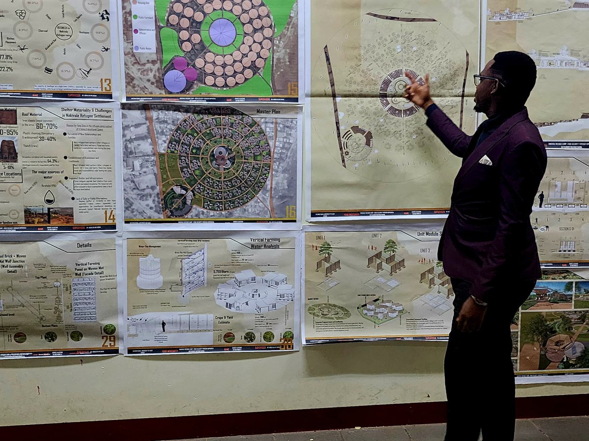 iuea_uganda's tweet photo. Tony Dakite, Secretary of the African Union of Architects Students Association, defends his final year project on Ephemeral Urbanism — a flexible urban model that reshapes space around real-time community needs.

#FinalYearDefense #EphemeralUrbanism
#UrbanDesign https://t.co/Xouy4PBq8I