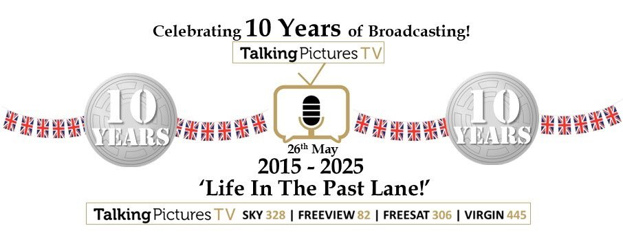 Happy 10th Birthday today to <a href="/TalkingPicsTV/">Talking Pictures TV</a> 🥳

A great success, taking on the big boys of broadcasting and succeeding, opening the TV &amp; film archives, making so much easily accessible to all 🤗 Plus, all done with fun, humility and interaction with their viewers at their core 😊