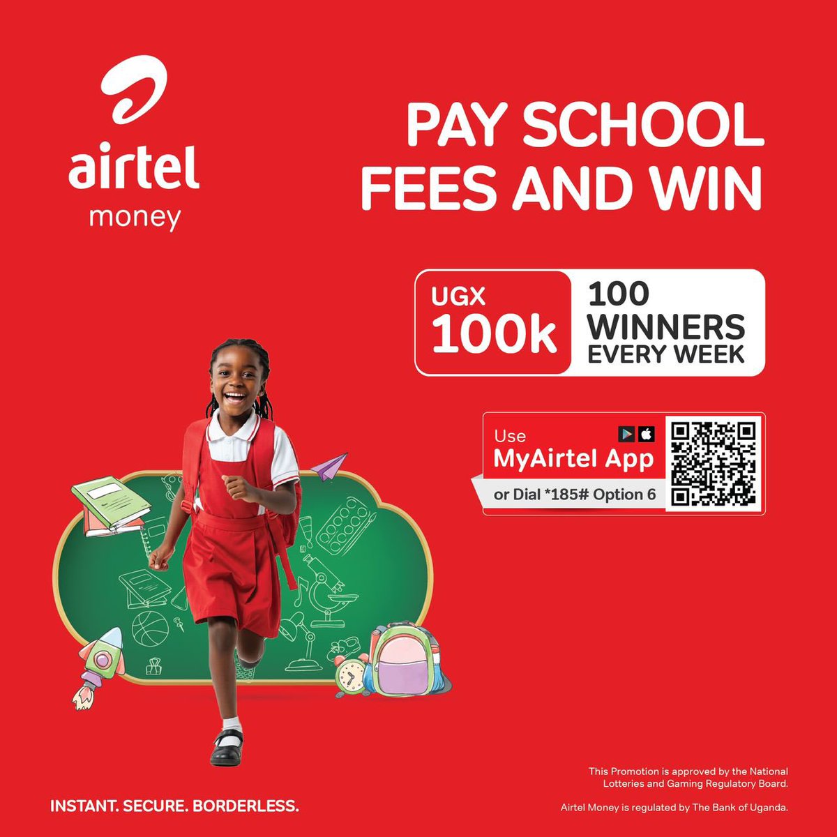 Isabella❤️🦋 (@isabellanabaasa) on Twitter photo Use <a href="/airtelmoneyug/">Airtel Money Uganda</a> to pay school fees and join 100 lucky winners each week walking away with UGX 100,000.
Start now by dialing *185*6# or use the #MyAirtelApp.
#PayAndWin
#PaySchoolFeesWithAirtel Use <a href="/airtelmoneyug/">Airtel Money Uganda</a> to pay school fees and join 100 lucky winners each week walking away with UGX 100,000.
Start now by dialing *185*6# or use the #MyAirtelApp.
#PayAndWin
#PaySchoolFeesWithAirtel