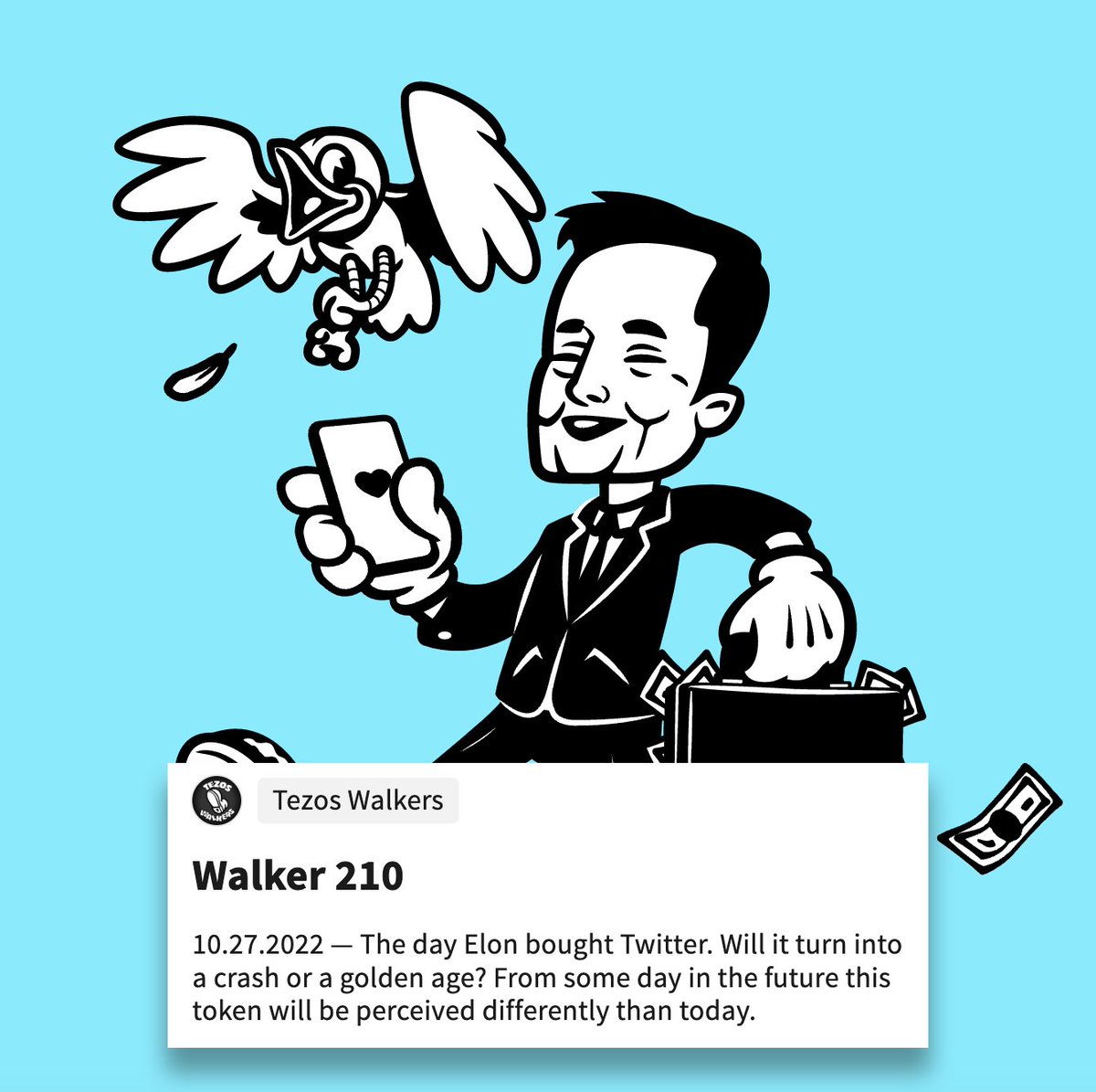 Made this one in 27th of october 2022, the day Elon bought Twitter. How many hopes there were in our hearts back then. I told you, I'm good with prophecies. 😭