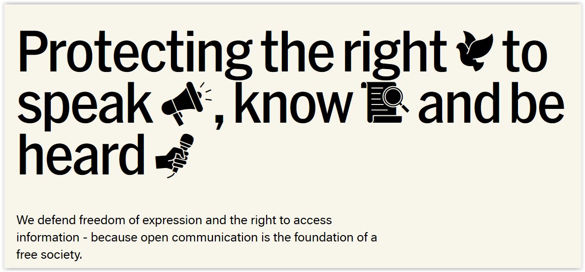 New project by <a href="/GabrielShipton/">Gabriel Shipton</a> 
🔗informationrights.org 
We defend #FreedomOfSpeech and the right to access information 
➡️Open communication is the foundation of a free society.