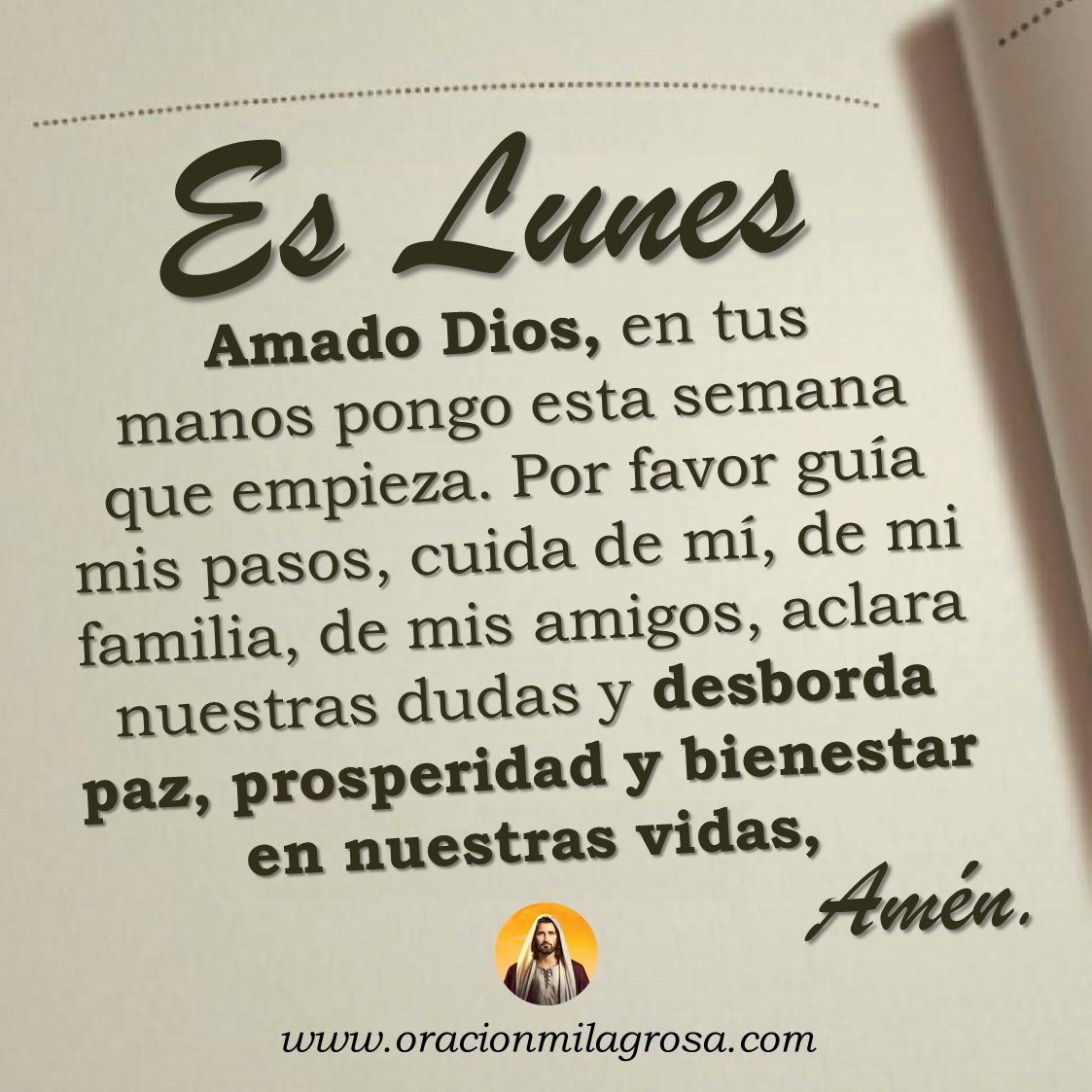 Oración para hoy lunes 26 de mayo 👉 youtu.be/BhjUWb7mU1k ✨