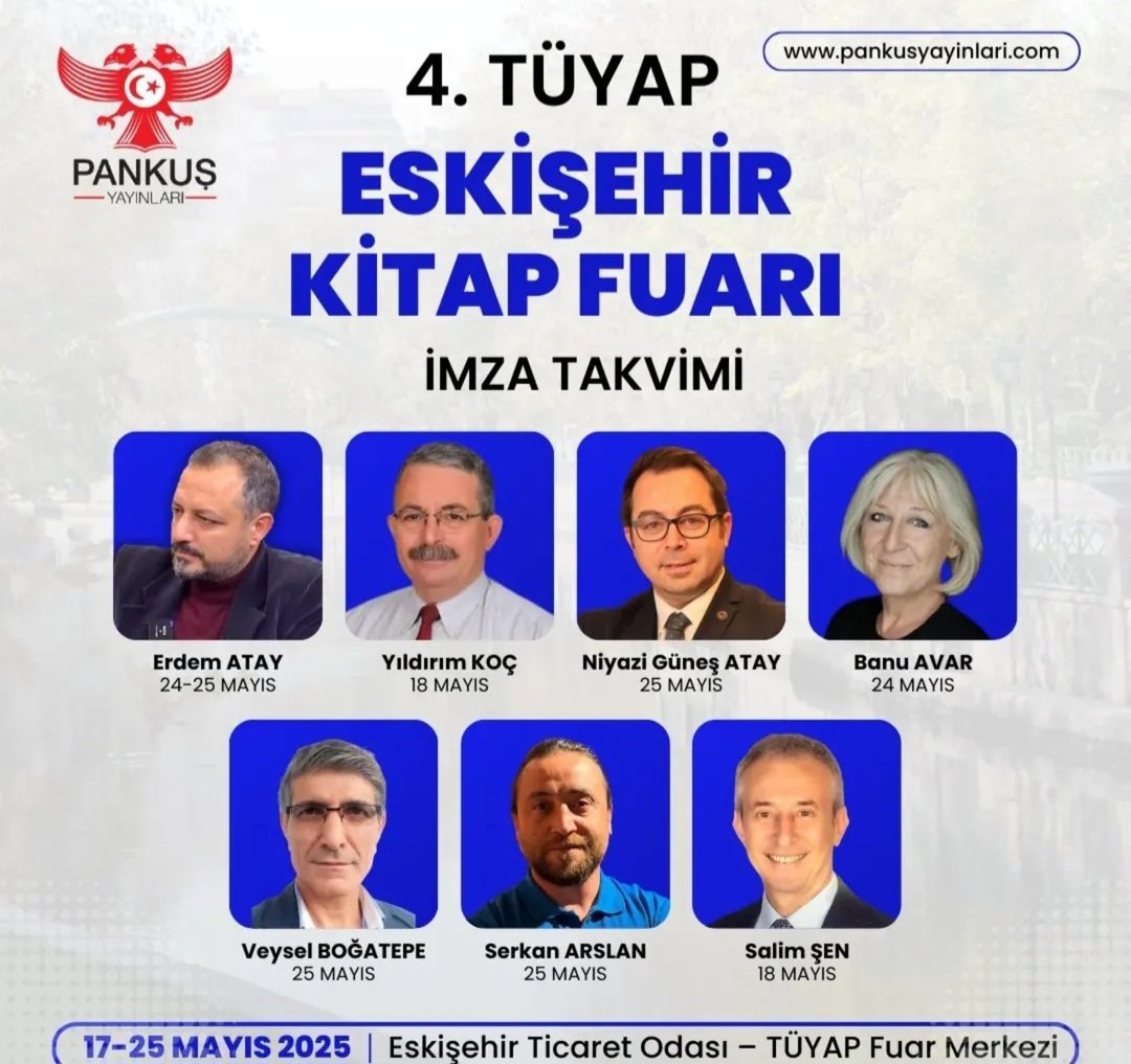 Bilgi,ilgi,kitap içeriklerine hakimiyet konusunda fuarın tartışmasız en iyisi @pankusyayinlari idi. 
Bu yıl da vakit,emek ve bütçe ayırarak birbirinden değerli insanlarla katılmanız paha biçilemez🙏🙏
<a href="/medreyata/">Erdem Atay</a> <a href="/celebieray/">Eray Çelebi</a> <a href="/yilmabasarkrkmz/">Yılma Başar Korkmaz</a>
<a href="/NiyaziGunesAtay/">N.Güneş Atay</a>
<a href="/AvarBanu/">Banu AVAR</a>
#serkanöz