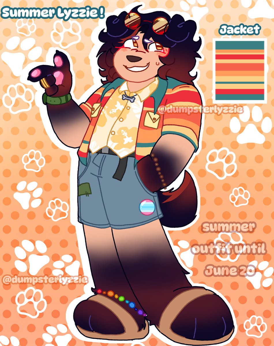 dumpsterlyzzie's tweet photo. ☆ Summer!Lyzzie !!! Lyzzies main outfit redesign soon aswell >_< ☆

[Summer outfit until June 20!]
#lyzziesdumpster #sona #fursona #kemonomimi #tmasc #transmasc #yumetwt #oc #originalcharacter #persona #artsona https://t.co/xiJpv76iiJ