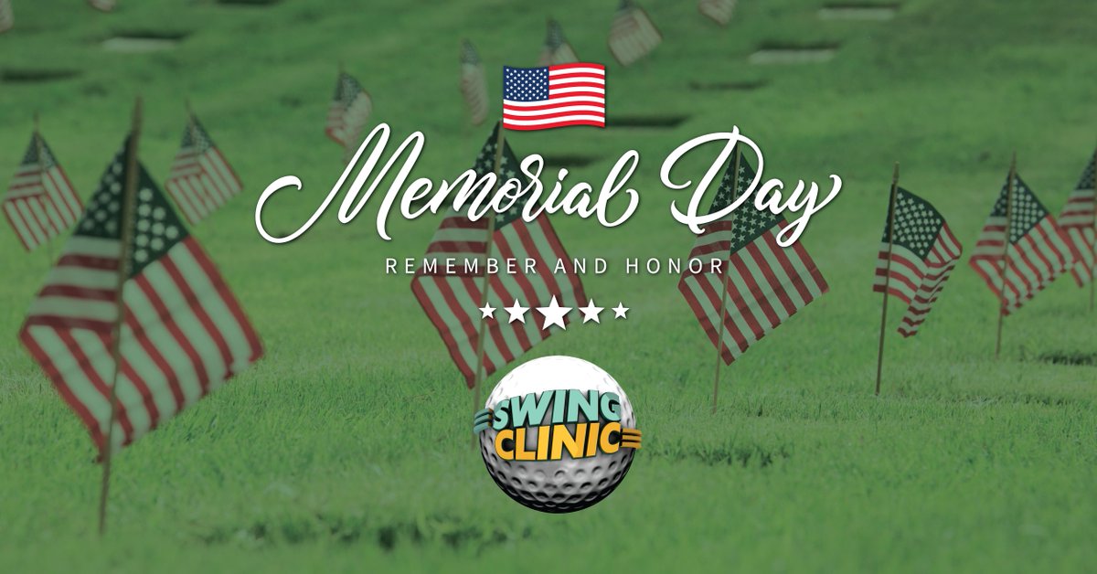 Swing Clinic (@swingclinic) on Twitter photo On Memorial Day, we remember and honor those who served and sacrificed for our nation. Whether you’re teeing it up or spending time with loved ones, let’s all take a moment to reflect and give thanks.
The Swing Clinic team wishes you a meaningful Memorial Day.
#MemorialDay On Memorial Day, we remember and honor those who served and sacrificed for our nation. Whether you’re teeing it up or spending time with loved ones, let’s all take a moment to reflect and give thanks.
The Swing Clinic team wishes you a meaningful Memorial Day.
#MemorialDay