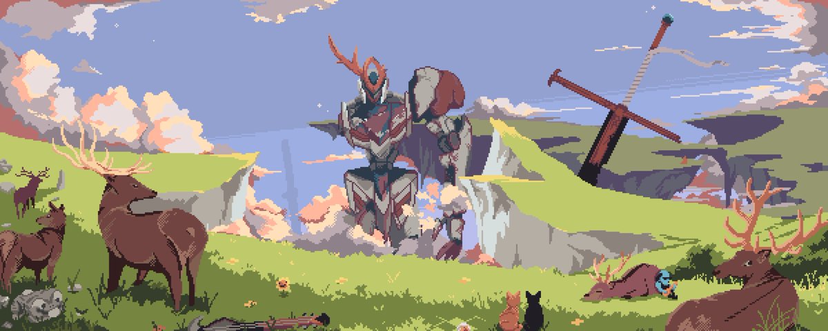 Got commissioned to draw elks and a Gundam! 

#pixelart #ドット絵
