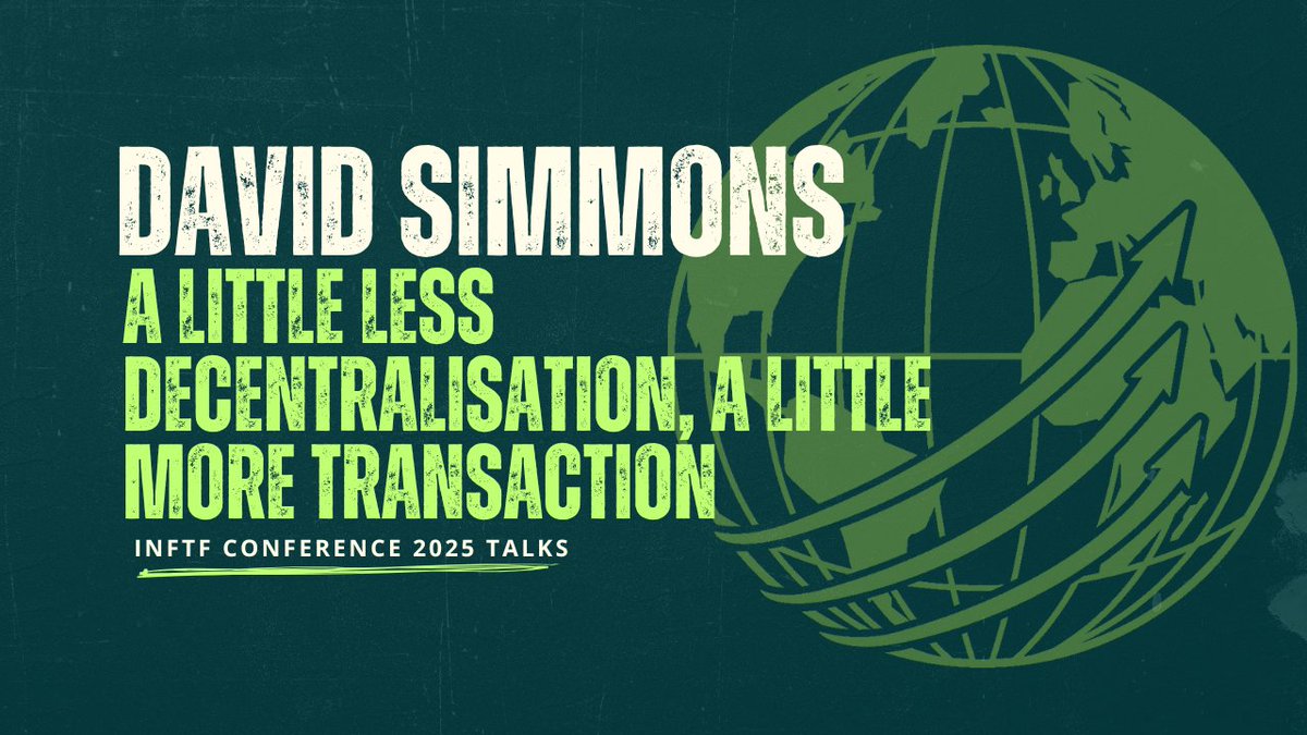 InFTF (@incfintech) on Twitter photo Enjoy a new talk now available from the InFTF Conference 2025:
David Simmons (<a href="/dhali_io/">Dhali - Next Generation API Monetisation</a>) – A Little Less Decentralisation, a Little More Transaction
Find the video link and the full playlist with all available talks below 👇 Enjoy a new talk now available from the InFTF Conference 2025:
David Simmons (<a href="/dhali_io/">Dhali - Next Generation API Monetisation</a>) – A Little Less Decentralisation, a Little More Transaction
Find the video link and the full playlist with all available talks below 👇