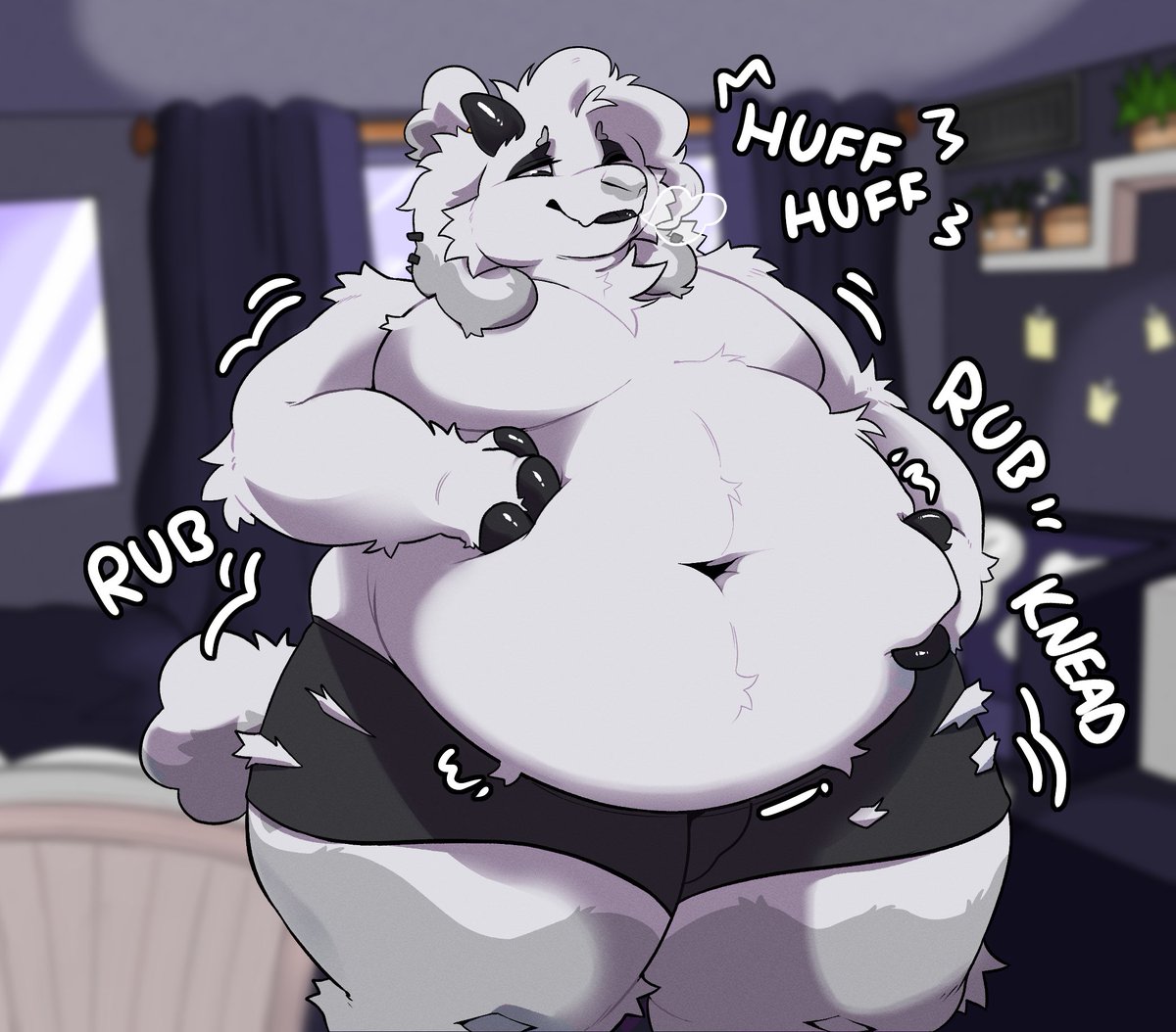 Congrats to the raffle winner!! <a href="/ThatsOneBigGoat/">One Big Goat</a>  #artraffle #belly #fatfurry
