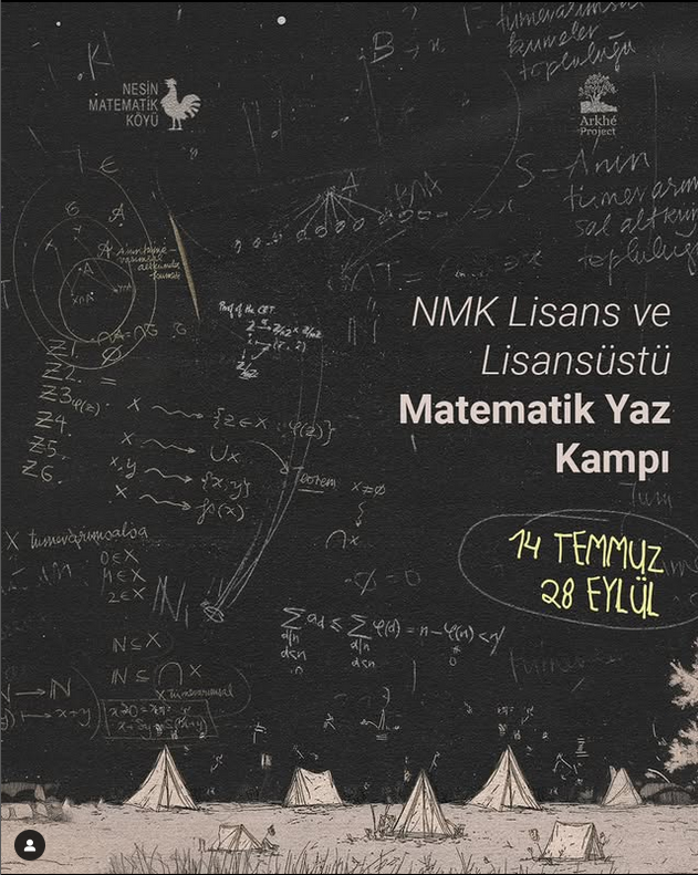 Dünyanın her yerinden onlarca hoca.
Her seviyeden 100'den fazla ders.
Burs imkânı da var.
Matematiğin kalbi yazın Şirince'de atar.
"Matematik öğrencisiyim" diyen herkesi bekliyoruz.
nesinkoyleri.org/events/2025-nm…