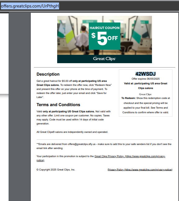 GreatClipsOcto's tweet image. $9.99 Great Clips Coupons June 2025 Printable. $2 Off Sign up Offer For All New Customers. Active $5 Off Great Clips Coupons June 2025 Any Time.
promorecharge.com/coupon/8-99-gr…
#greatclipscouponsjune2025