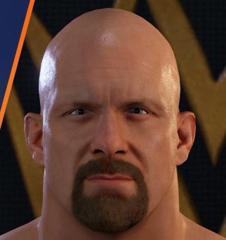 Idk when tf this happened but Stone Colds goatee color got updated #WWE2K25