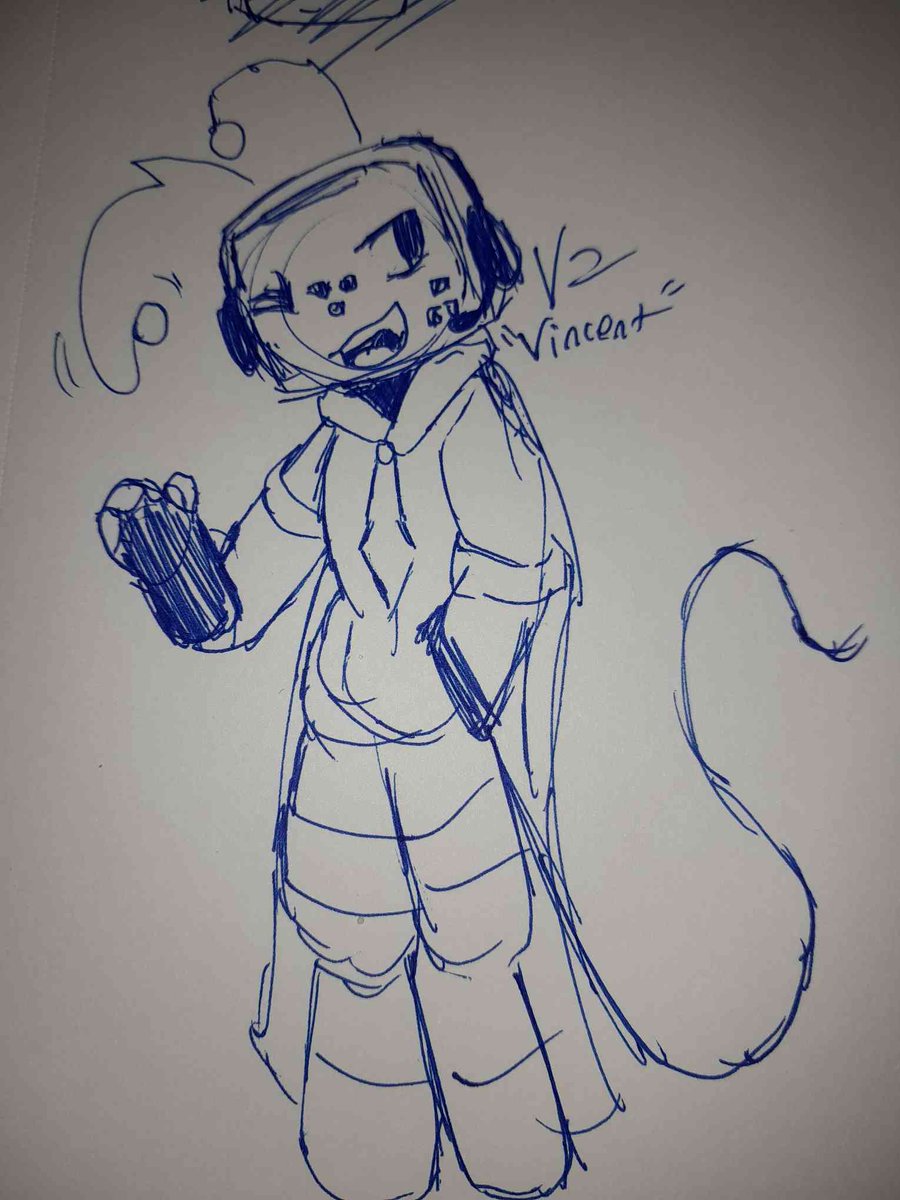 jinx3dghost's tweet image. coughs up some doodles of my take on v2
I&apos;ve named him vincent

#dandysworld #veeversion1