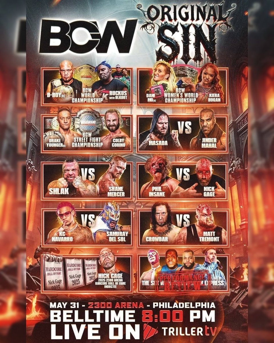 TrillerTV (@triller_tv) on Twitter photo The 2300 Arena is set to be a war zone of wrestling action! š„
THREE TITLES ON THE LINE?! The stacked <a href="/battlegroundcw/">The Battleground</a> Original Sin card is HUGE!
SAT | MAY 31 | 8PM ET | TrillerTV+ šŗ The 2300 Arena is set to be a war zone of wrestling action! š„
THREE TITLES ON THE LINE?! The stacked <a href="/battlegroundcw/">The Battleground</a> Original Sin card is HUGE!
SAT | MAY 31 | 8PM ET | TrillerTV+ šŗ