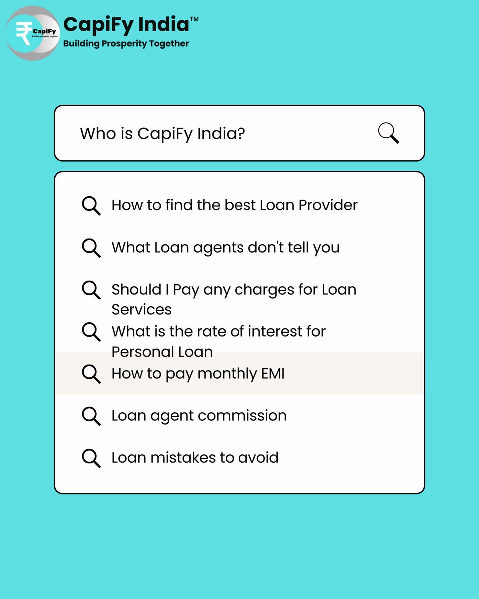CapiFyIndia's tweet photo. Most people are searching nowadays about CapiFy India.
#CapiFyIndia #Loans #Finance #CapiFyLoans #PersonalFinance https://t.co/EcRdI8xzkZ