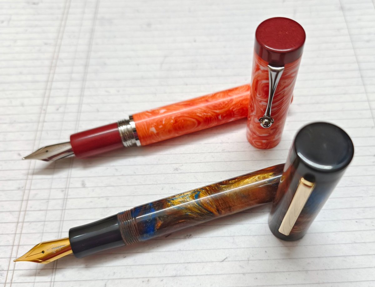 Here is a Vajeer in Orange Crush and Maharaja in Blue Gold.