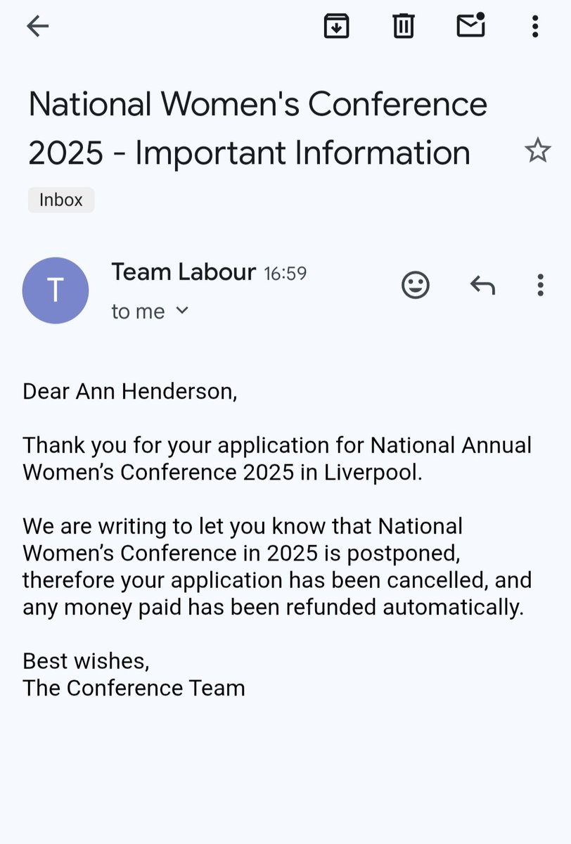 Ann Henderson (@anndhenderson) on Twitter photo Is this really the best <a href="/UKLabour/">The Labour Party</a> can do? No explanation given, no recognition that women have arranged annual leave/ help with caring responsibilities, no acknowledgement that local CLPs and Women's branches want to be represented in policy discussions. #WomensVoices #Lab2025 Is this really the best <a href="/UKLabour/">The Labour Party</a> can do? No explanation given, no recognition that women have arranged annual leave/ help with caring responsibilities, no acknowledgement that local CLPs and Women's branches want to be represented in policy discussions. #WomensVoices #Lab2025