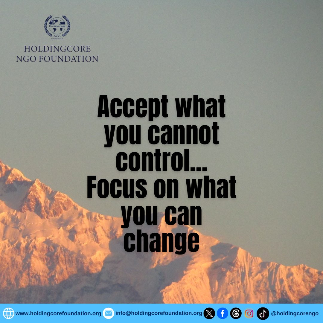 Holdingcorengo's tweet photo. Focus on what you can change. Your thoughts, beliefs, goals, actions and results.
#HoldingcoreEMPFoundation #inspiration #change #growth #makeprogress #progressoverperfection https://t.co/4dVaAQFQ3f