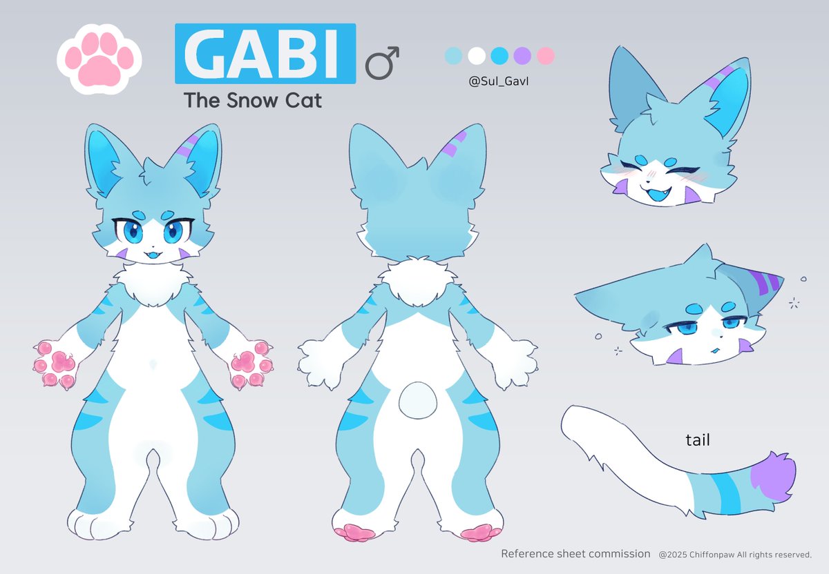 오래기다리던 가비의 시트지가 나왔어요!!
이제야 가비의 완전한 모습을 모두에게 보여줄 수 있어서 기뻐요🥳🥳
저는 가비 라고 하고요!
눈고양이입니다 더운걸 싫어하고 눈처럼 시원한걸 좋아해요~
🎨<a href="/chiffonpaw/">치폰</a>