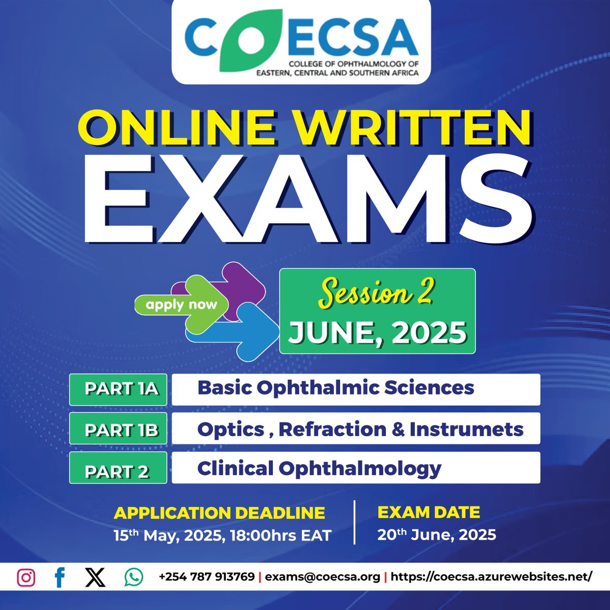APPLY NOW FOR COECSA JUNE 2025 WRITTEN EXAMS - mailchi.mp/d7fac69821bf/a…