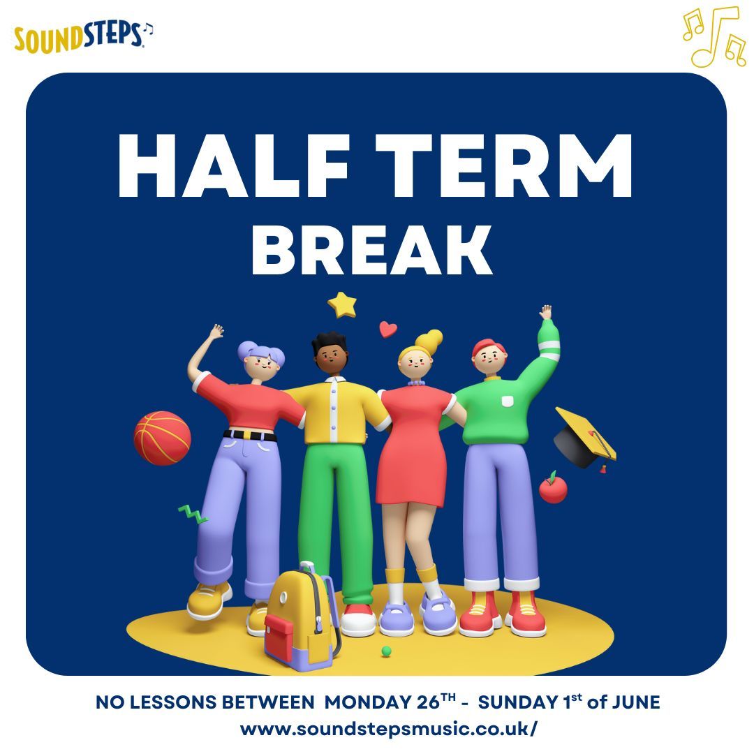 SOUNDSTEPS_SCH's tweet photo. 📣 It’s Half Term! 🎉
Just a reminder that there will be no classes on Monday, 26th May, as we take a short break for Half Term. 🎶
Enjoy the rest, keep practicing, and we’ll be back with more music magic soon! 💜🎹
#HalfTermBreak #SoundStepsMusic #MusicForKids #KeyboardFun #Rest https://t.co/r3PPGNiaad
