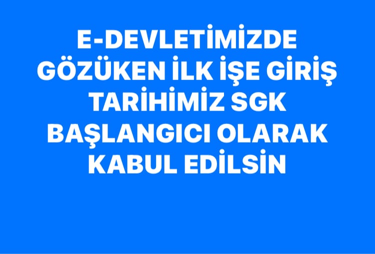 Ssk kartı var‼️
Ssk numarası var‼️
E Devlette ilk işe giriş tarihimiz olarak gözüküyor ama emekliliğe başlangıç sayılmıyor⁉️
ADALET mi bu⁉️
<a href="/gamzetascier/">Gamze ŞENGEL TAŞCIER</a>
<a href="/RTEdijital/">Erdoğan Dijital Medya</a>
<a href="/tcbestepe/">T.C. Cumhurbaşkanlığı</a>
<a href="/Akparti/">AK Parti</a>
<a href="/_cevdetyilmaz/">Cevdet Yılmaz</a>
<a href="/ersoyruhi/">🇹🇷Prof. Dr. Ruhi ERSOY</a>
Ssk'mız başladı diye kandırıldık
Meclisten