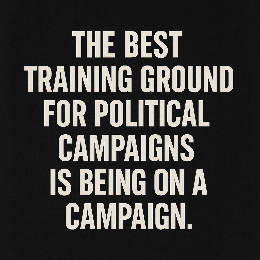 How do I become you?

A bold question I was asked by a fellow at the Futurelect seminar this past weekend.
They wanted to know how to break into the world of political campaigns, advisory, and strategy. My answer was simple—but not easy:The best training ground for political