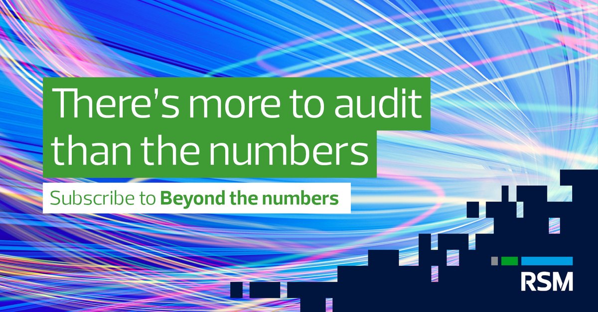At RSM, we believe assurance is about building trust, managing risk, and responding to evolving expectations in financial reporting, governance, and ESG. Subscribe to #𝗕𝗲𝘆𝗼𝗻𝗱𝘁𝗵𝗲𝗡𝘂𝗺𝗯𝗲𝗿𝘀, RSM's audit and assurance newsletter 👉  ow.ly/QtcW50VSk0g