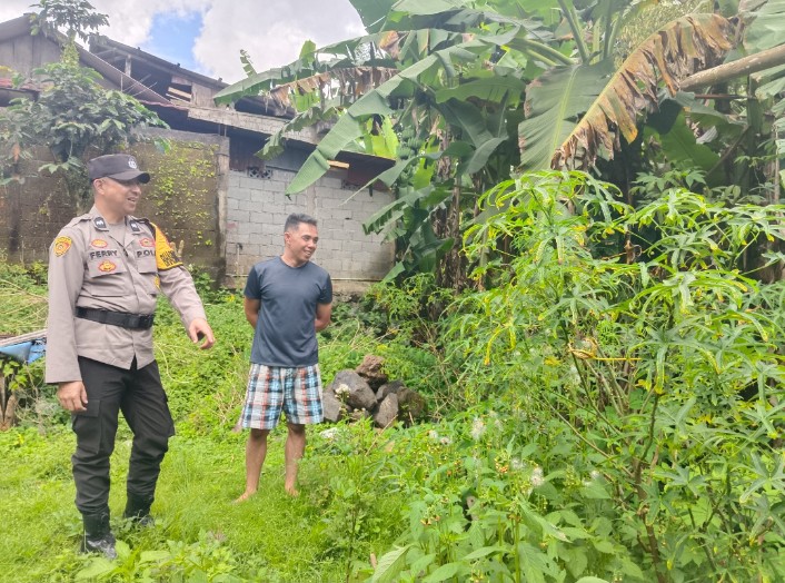 DotulongFerry's tweet photo. Personil Bhabinkamtibmas Tondangow AIPDA FERRY DOTULONG SH, Polsek Tomohon Selatan siap mendukung program pemerintah terkait swasembada pangan dan ketahanan pangan terkait Program Bapak Presiden Astacita serta memberikan edukasi kepada masyarakat untuk memanfaatkan lahanpertanian https://t.co/pfwspDYzVL